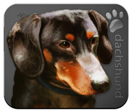 Dachshund_Dog Mouse Pad colors coal